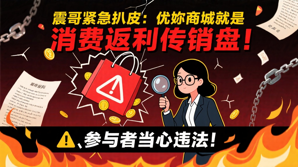 震哥紧急扒皮：优妳商城就是消费返利传销盘！参与者当心违法！
