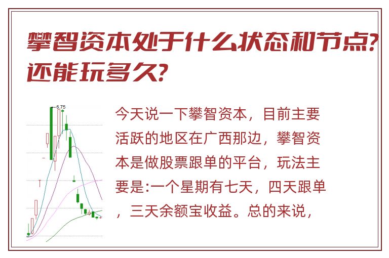 攀智资本处于什么状态和节点？还能玩多久？