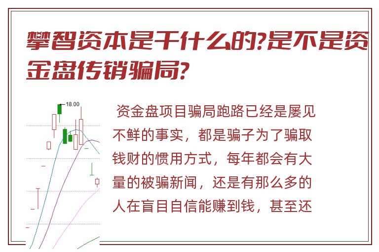 攀智资本是干什么的？是不是资金盘传销骗局？