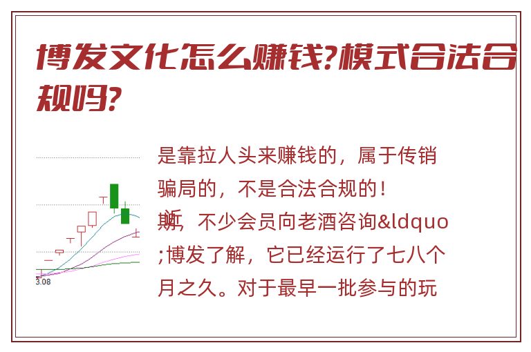 博发文化怎么赚钱？模式合法合规吗？