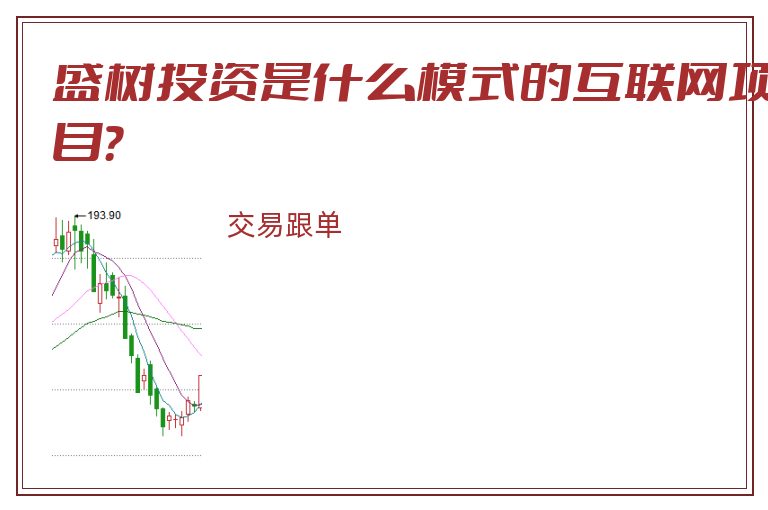 盛树投资是什么模式的互联网项目？