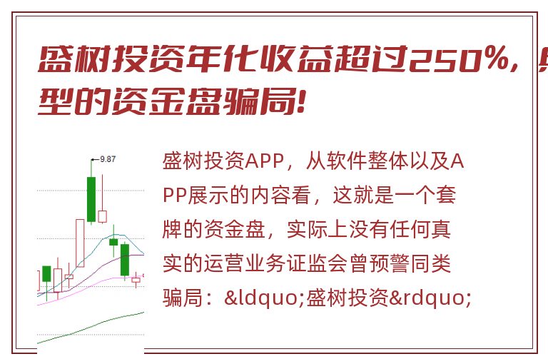盛树投资年化收益超过250%，典型的资金盘骗局！