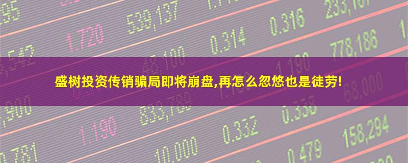 盛树投资传销骗局即将崩盘,再怎么忽悠也是徒劳!.jpg 盛树投资.jpg